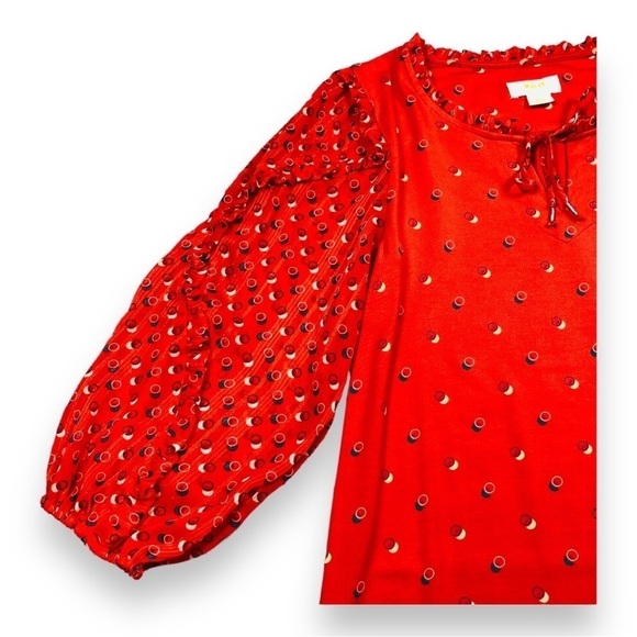 Anthropologie MAEVE Jacquin Lace Sleeve Top - Picture 5 of 13